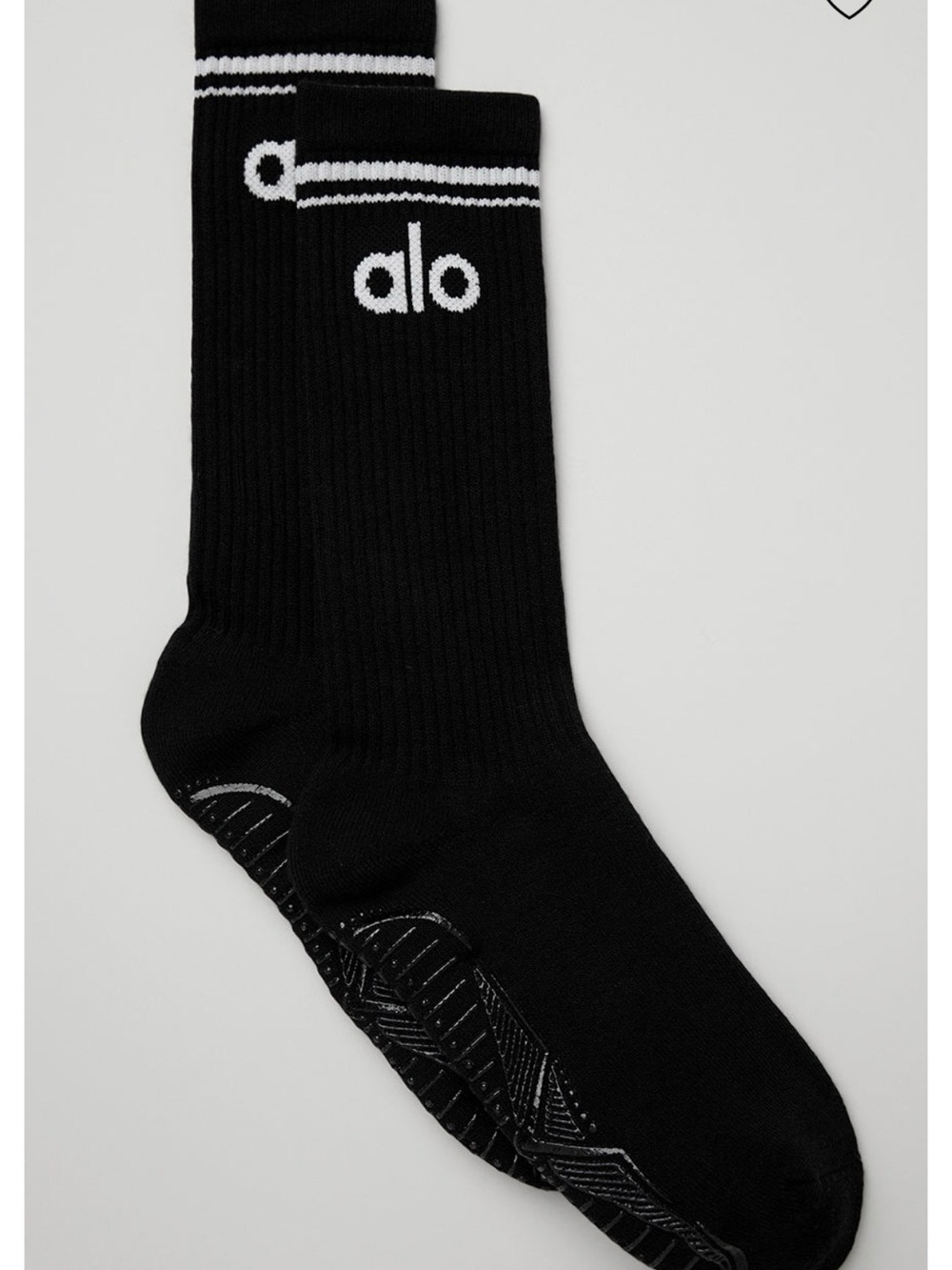 *NEW* ALO Yoga Women's Throwback Barre Sock Black M/L